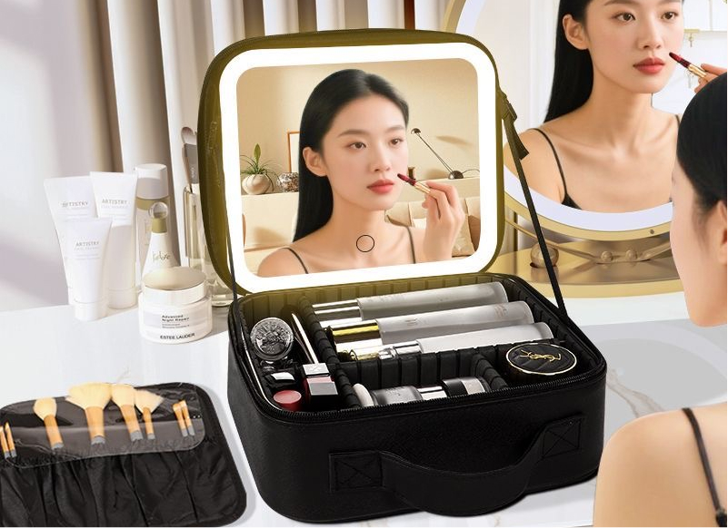 Led гэрэлтэй make up цүнх / хар/